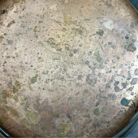 Vintage Revere Ware 1801 Clinton IL Skillet Set 7 inch and 9 inch - Picture 2 of 15